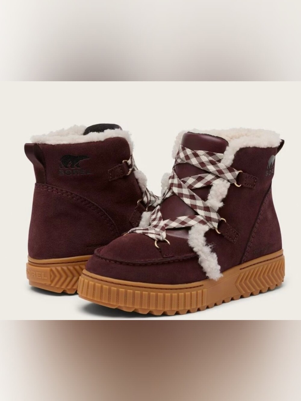 Sorel ONA AVE™ ALPINE Waterproof Winter Boots Red Brown Sz 8.5